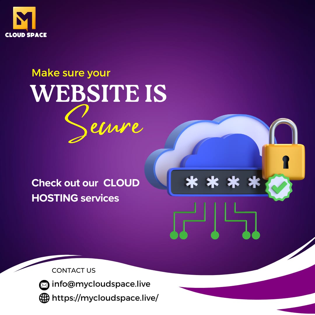 Cloud566521835's tweet photo. ๐๐๐๐๐ ๐๐๐๐๐๐๐ ๐
Make sure your website is secure
Check out our CLOUD Hosting services
Learn More: https://t.co/uRATbInmL2
info@mycloudspace.live
#mycloudspace #SharedHosting #cloudhostingservices #CloudHosting https://t.co/OjSTGrrqaN