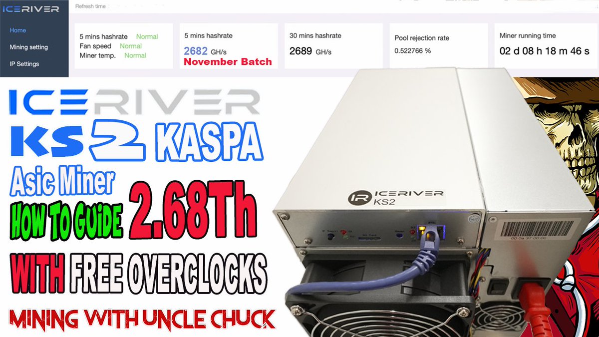 Ice River KS2 Kaspa ASIC Miner FREE Overclocks How To Guide? November Batch Problems?? 
🔽Video Link⬇️
youtu.be/fU3TbkNyAKk
<a href="/IceRiverMiner/">ICERIVER</a> @KaspaCurrency <a href="/MINETHEASIC/">Minetheasic</a> #KAS #cryptocurrency