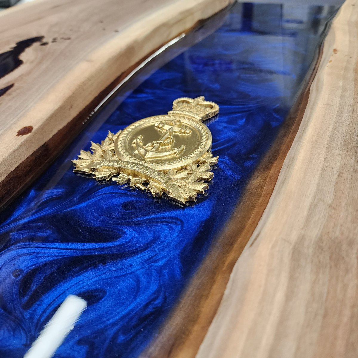 <a href="/sfshefford1/">Scott F Shefford</a> It's a 3d print I made that's going into a river table for a recently released Royal Canadian Navy member.