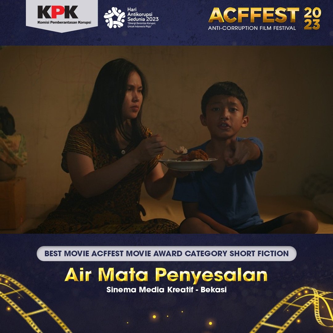 ACFFest's tweet photo. Selamat! Pemenang Best Movie Category Short Fiction
Air Mata Penyesalan
Sinema Media Kreatif
Bekasi
#ACFFEST #SuaraMu #SuaraKita #SuaraNurani #KompetisiFilmPendek https://t.co/ZvXvAynfnS