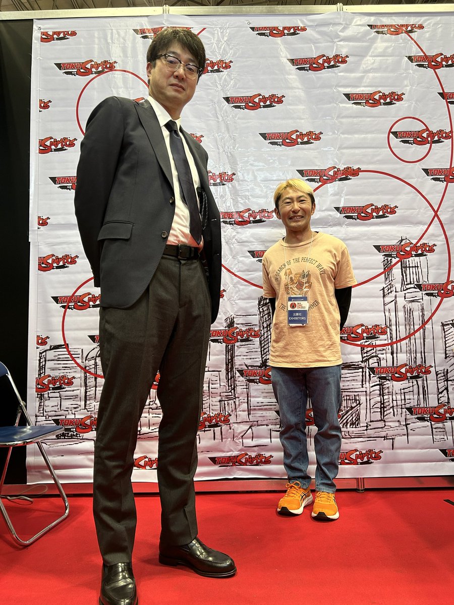 yakannabe's tweet photo. ファイブマンの藤敏也さんと。

#東京コミコン #ハリコレ特撮マニアbyなべやかん https://t.co/oIDFBpHQ5B
