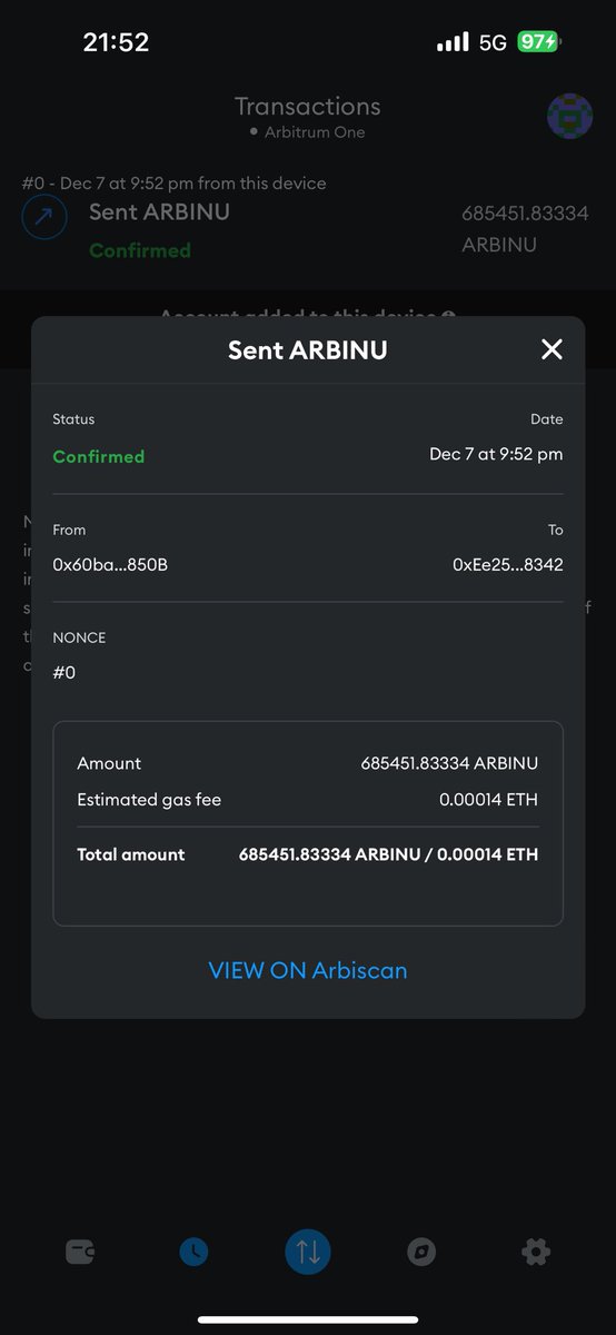 01000010x's tweet photo. @ArbinuCoin I sent it to the migration address. But I still haven't received my coins back. https://t.co/KavMOVTdeR