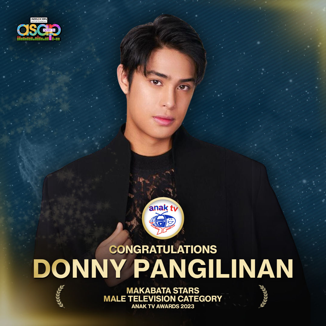 Congratulations, Donny Pangilinan! 🌟Makabata Stars - Male TV winner at Anak TV Awards 2023. Well-deserved! 🏆📺

We are proud of you! ✨