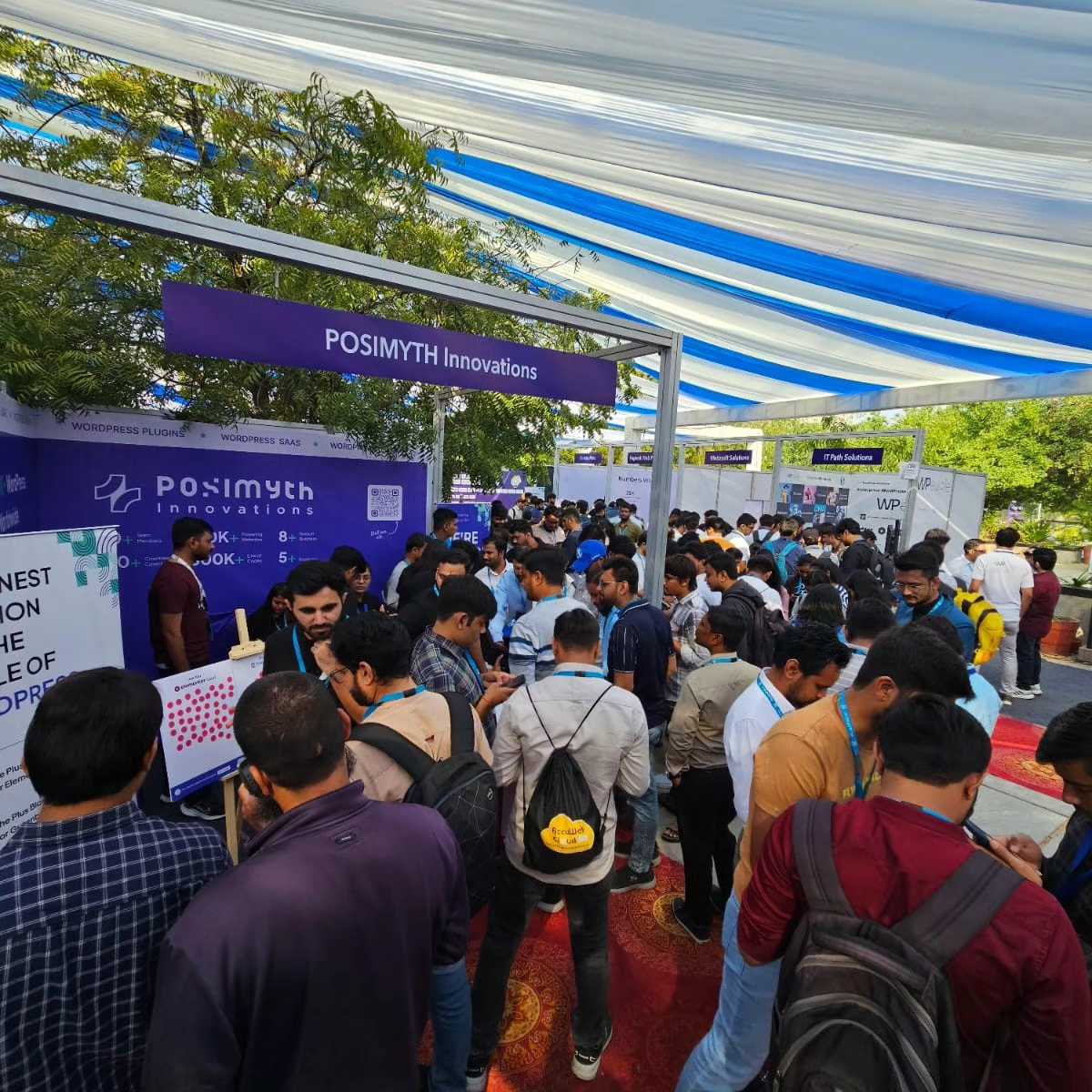 posimyth's tweet photo. Games and a lively crowd at our booth 🔥🙌 @WCAhmedabad #WCAhmedabad https://t.co/cnvJENUqhb