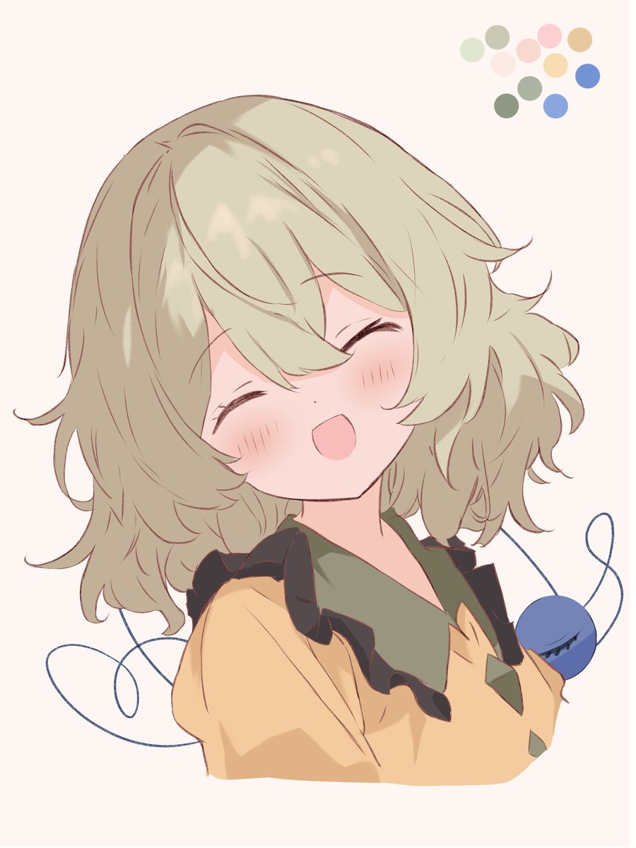 古明地こいし 「#今年も残りわずかなので今年一番伸びた絵を貼る  圧倒的一位の笑顔でした」|アイリスさん🎄のイラスト