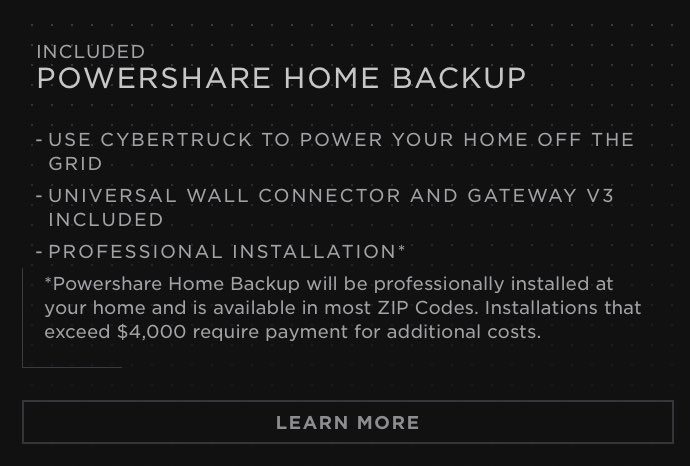 Kristennetten's tweet image. Professional Installation of PowerShare is included in Foundation Series Cybertruck