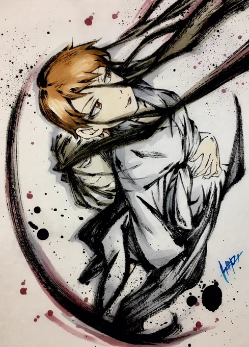 鬼太郎誕生ゲゲゲの謎  墨絵「母」  #鬼太郎誕生ゲゲゲの謎 #墨絵