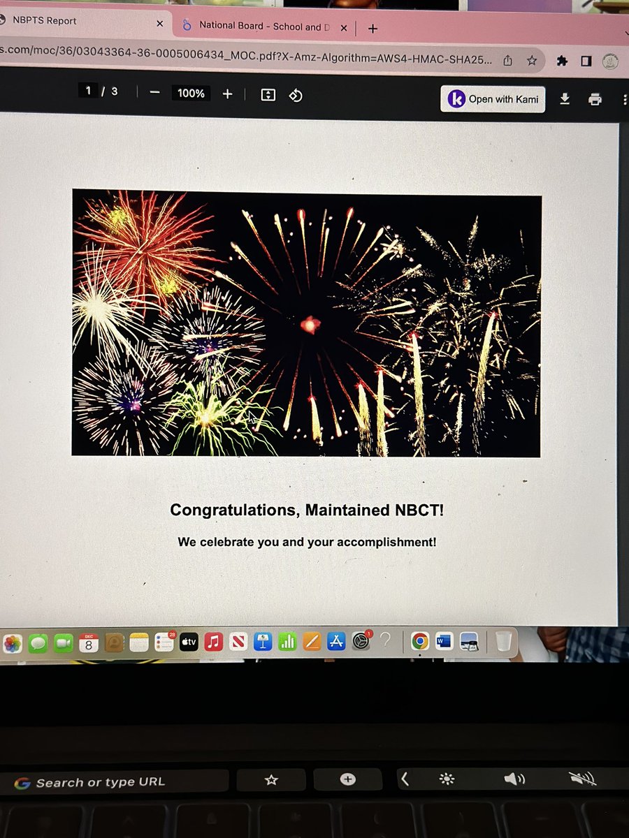 So relieved to see fireworks!! 🎇#maintained #nbct #nbctstrong #iamannbct