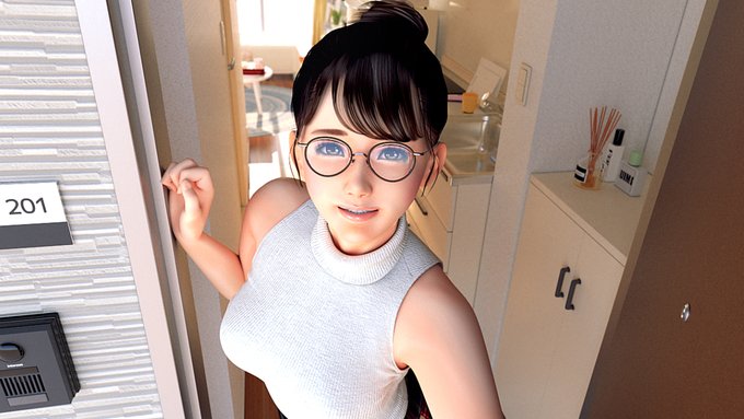 続編のシチュは彼女の暮らすワンルームの部屋。よりプライベートな空間で勉強したりごほうびもらったりイタズラしたりでホント叡智です💕 