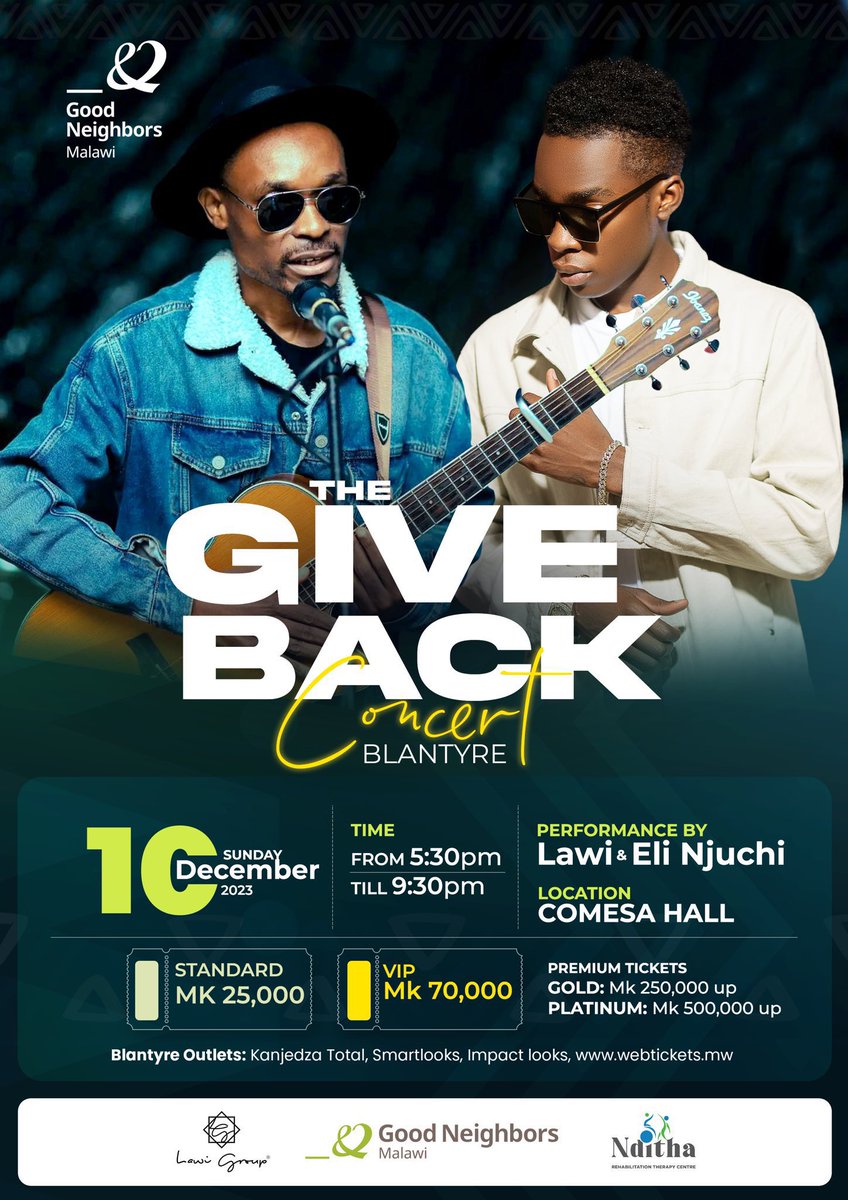 📅10 December 2023 and let's make a difference together!  

#CharityAngel 
 #GiveBackConcert 
#LawiXEliNjuchi