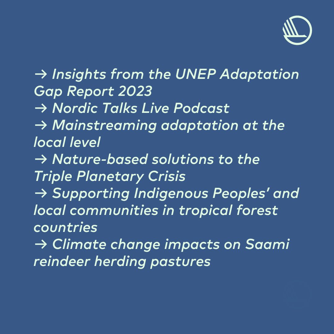 Today at #COP28 Adaptation &amp; Biodiversity is on the agenda! We will dive into the widening gap in adaptation measures and discuss solutions for the unfolding biodiversity crisis. Join us from 09:30 (UTC+4). norden.org/en/information… #nordicsolutions #nordicpavilion