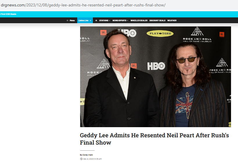 AliceLooknGlass's tweet photo. This entire bs ad is filled with mistakes, misrepresentations. Geddy's words taken so far out of context is it Libelous?
Ultimate Classic Rock's Corey Irwin instigator from 18 hours ago, Far Out Magazine 1 hour later, DRGNews Corey 2 hours after
#RUSHArmy my new hashtag #MemeWars https://t.co/puMQwivxot