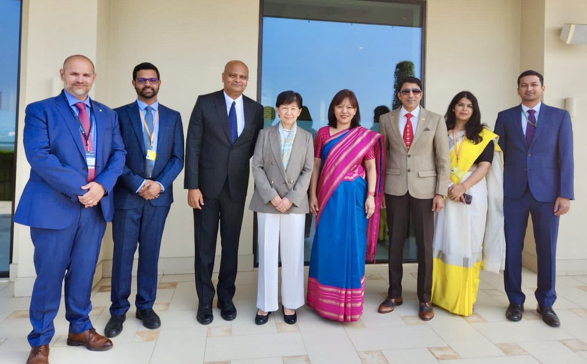Pleasure for the Disarmament & International Security Affairs team of MEA to interact with UN USG & High Representative for Disarmament Affairs @INakamitsu who participated in the #GlobalTechSummit in panel on AI in military domain along with India’s PR to CD ⁦@anupamifs⁩