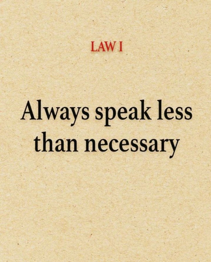 7 Laws To Follow: 1.