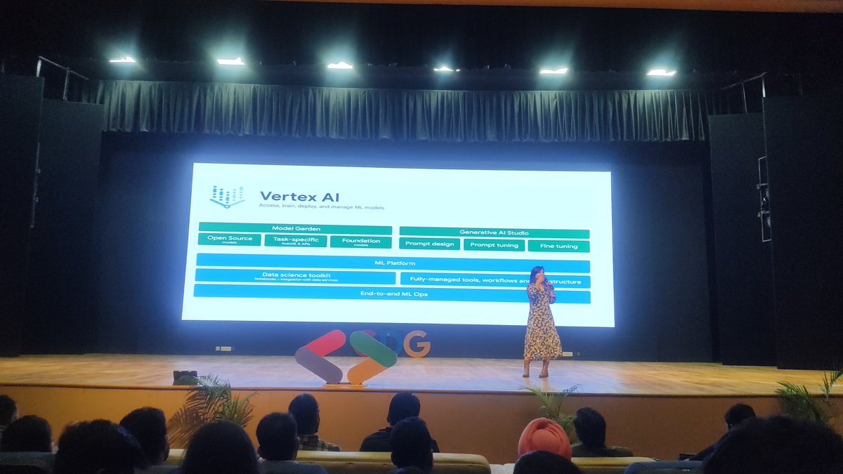 jasleengujral01's tweet image. Coming to the end of session by @AbiramiSukumara. Adding on to the more topics like Prompt Engineering.Stay tuned for more exciting discussions and check out the accompanying images for a visual journey! #devfestchandigarh #devfest23 #gdgchandigarh #wtmchandigarh