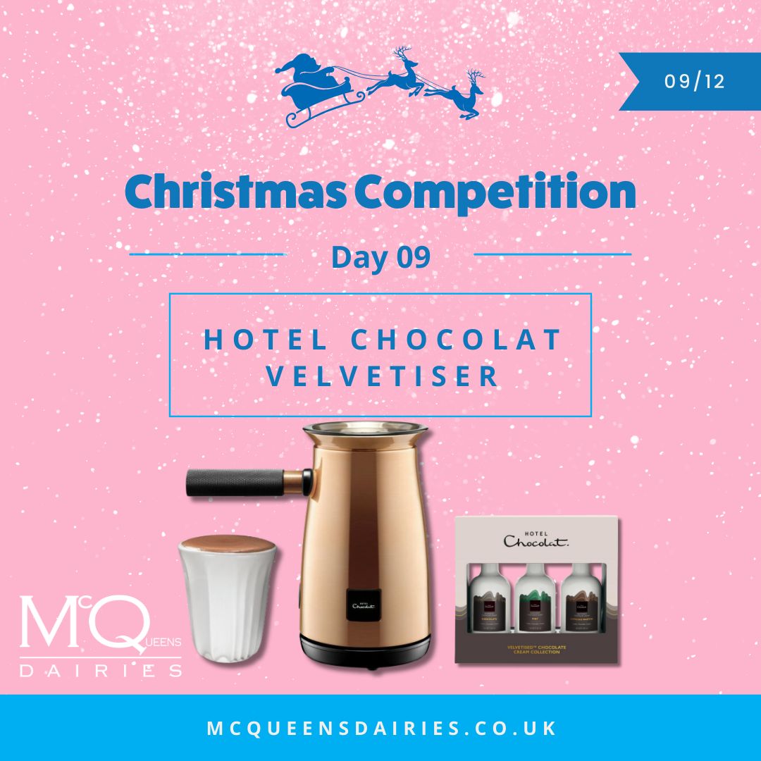 ✨12 Days Of Christmas Competition ✨⁠ Day 9 - @HotelChocolat HOW TO Win:⁠ 🎁 Follow @DairiesMcqueens 🎁 Like & Retweet 🎁 Tag a friend in the comments ⁠ ⁠EXTRA ENTRIES are also available on our Instagram and Facebook page 🙌⁠ #giveaway #win #competition