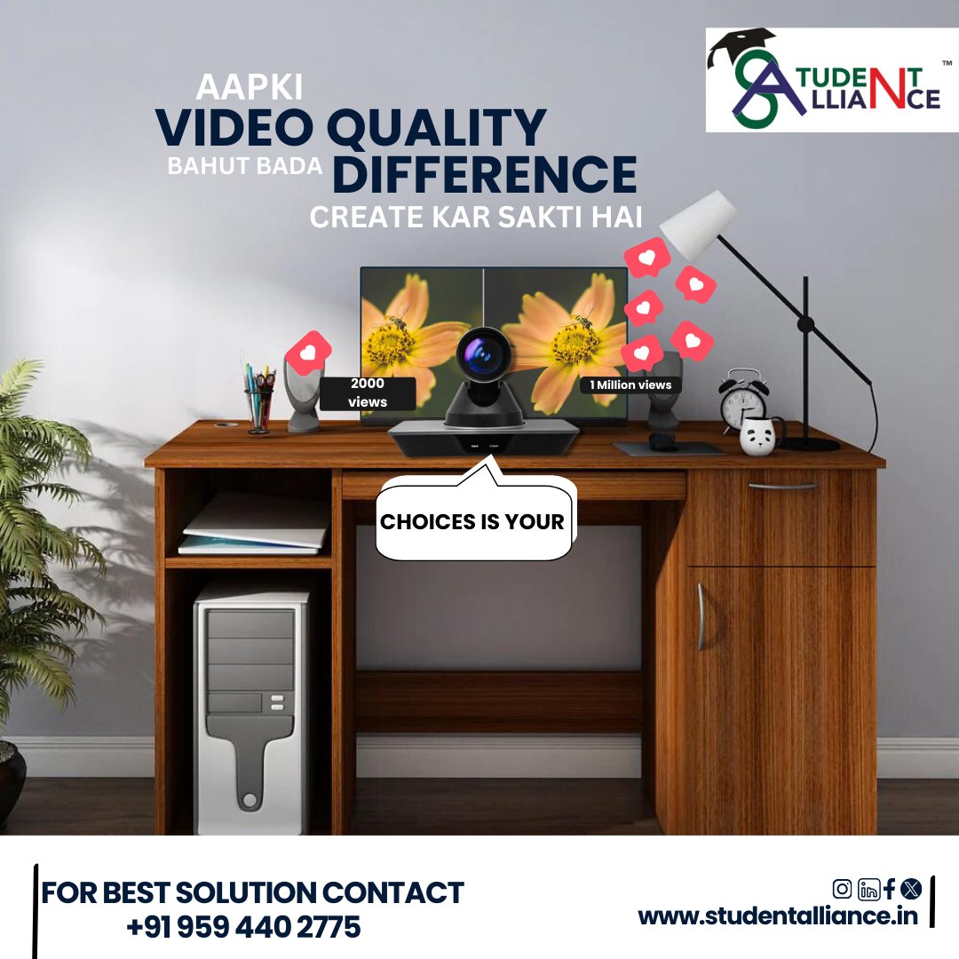 studentaliance's tweet photo. It is time to change your camera and show your students the best that you have.
Contact Us For Demo
+91- 959 440 2775.
#EduStudio #LearningSpace #EducationalSetup #ClassroomTech #EdTechHub #InteractiveLearning #SmartClassroom #KnowledgeStudio #InnovativeEducation #TechInLearning https://t.co/1pj1I5ZR5h