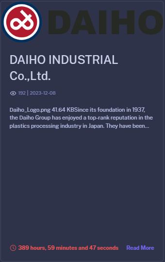 FalconFeedsio's tweet photo. Knight #ransomware group has added Daiho Industrial Co., Ltd. (https://t.co/dbjHIH4pNx) to their victim list.

#Japan 
#knight #darkweb #databreach #cyberatack https://t.co/6bwa3VL82j