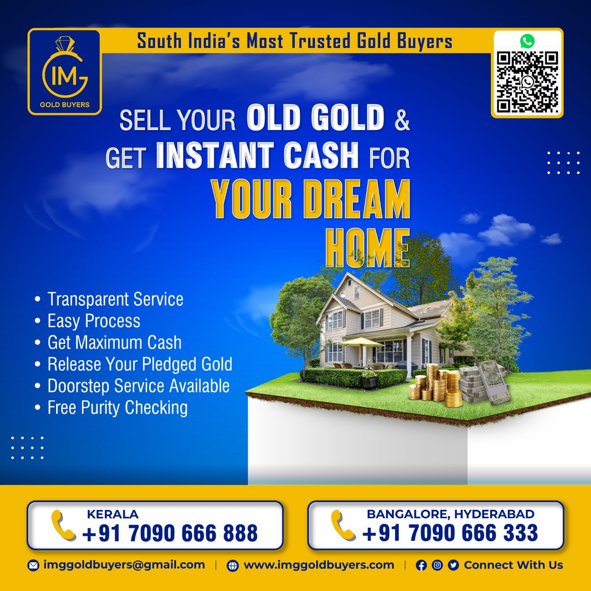 SELL YOUR OLD GOLD & GET INSTANT CASH FOR YOUR DREAM HOME
▪Transparent Service
▪Easy Process
▪Get Maximum Cash
▪Release You Pledged Gold
▪Doorstep Service Available
▪Free Purity Checking
#goldsale #sellinggold #sellgold #cashforgold #goldbuyer #trustedgoldbuyer #pledgedgold