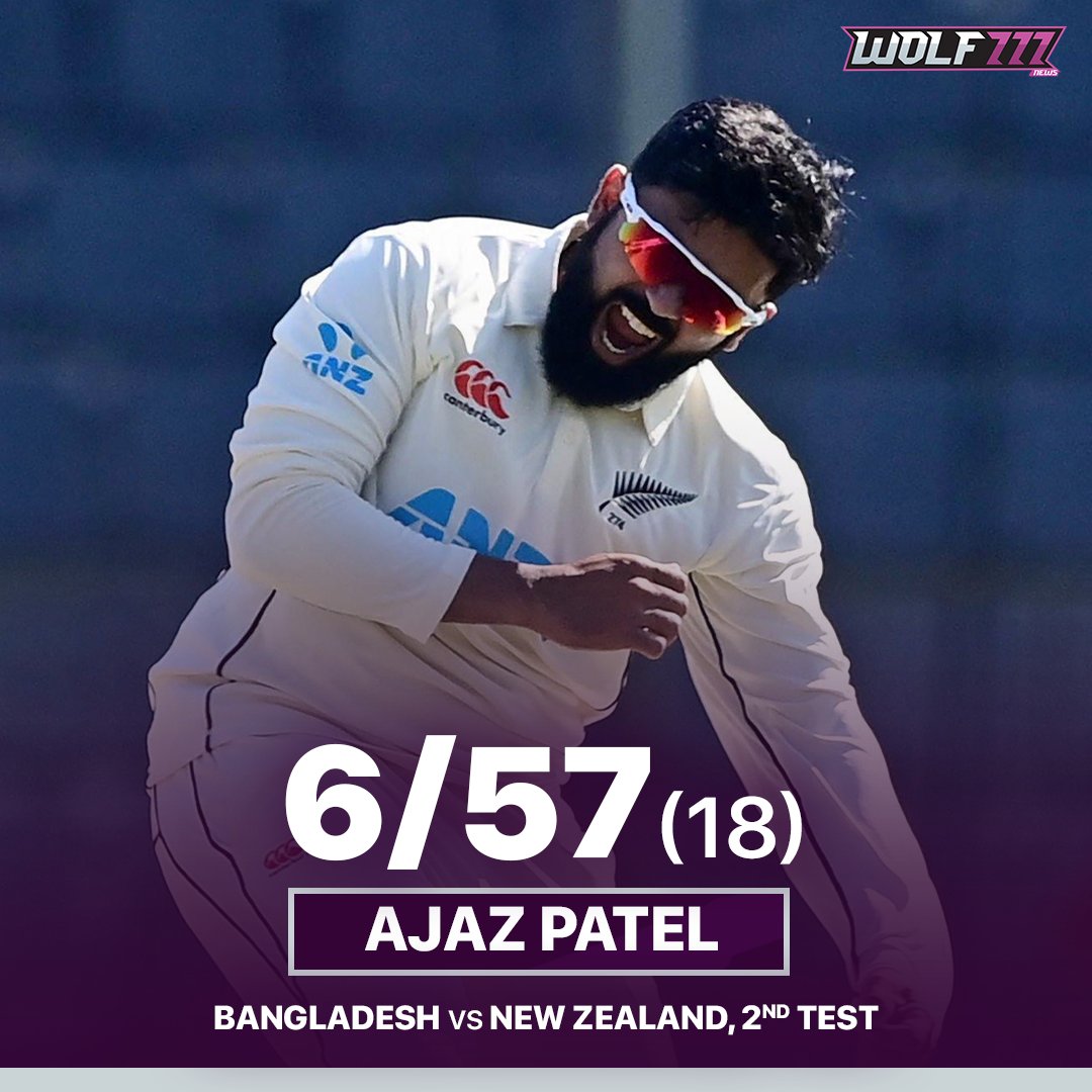 Ajaz Patel skittled through the Bangladesh batting order and shone with a brilliant 6 wicket haul.

#ajazpatel #bangladeshcricket #BANvNZ #Cricket #TestCricket #Wolf777news