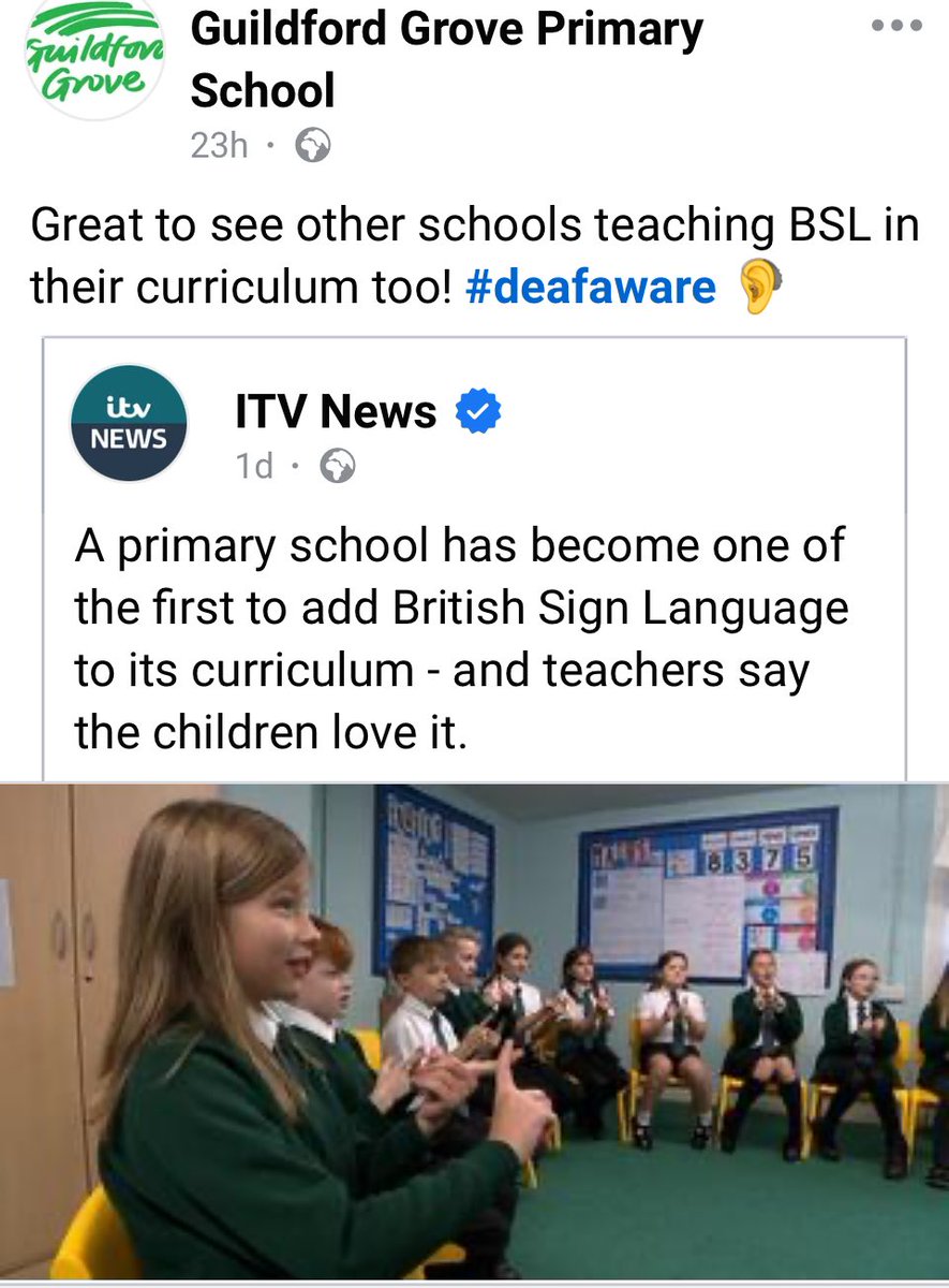 So proud and excited that schools are teaching #BSL #BritishSignLanguge as part of their curriculum! 

Well done <a href="/Guildford_Grove/">Guildford Grove</a> for leading the way ! Xx