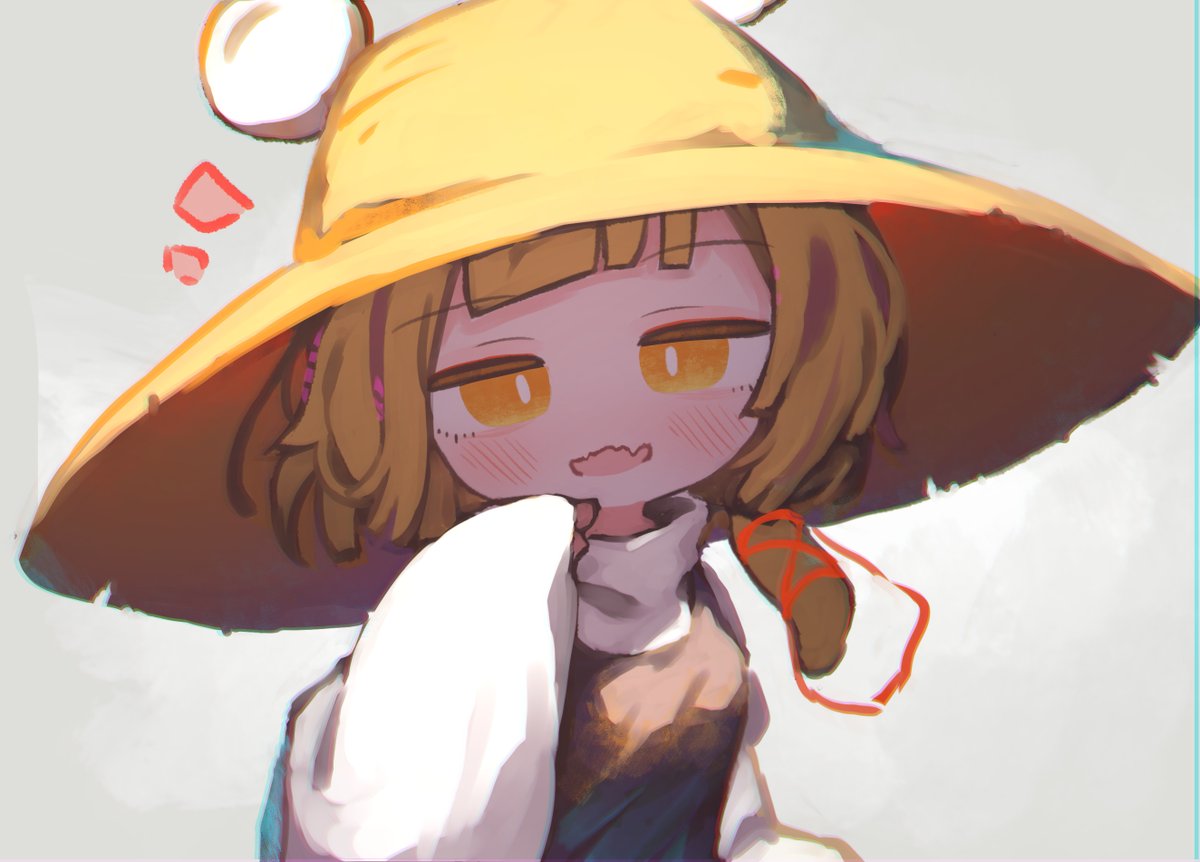 moriya suwako 1girl solo blonde hair hat yellow eyes open mouth long sleeves  illustration images