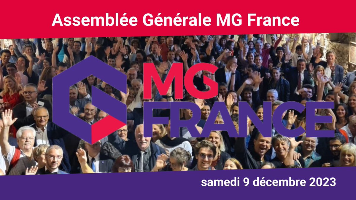 C’est aujourd’hui l’assemblée générale de <a href="/MG_France/">MG FRANCE</a> #AGMGF
Rendez-vous à 9h30 🕤 pour le démarrage 🚀