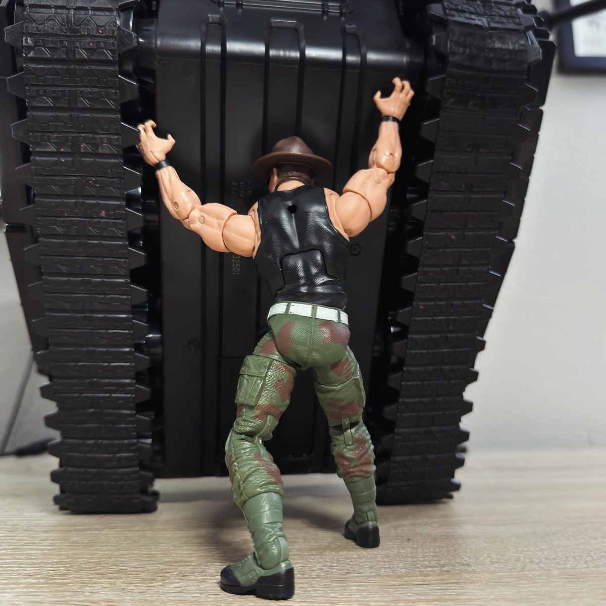 Sgt Slaughter isn’t afraid of Cobra’s fancy new tank. #GIJoeClassifiedSeries