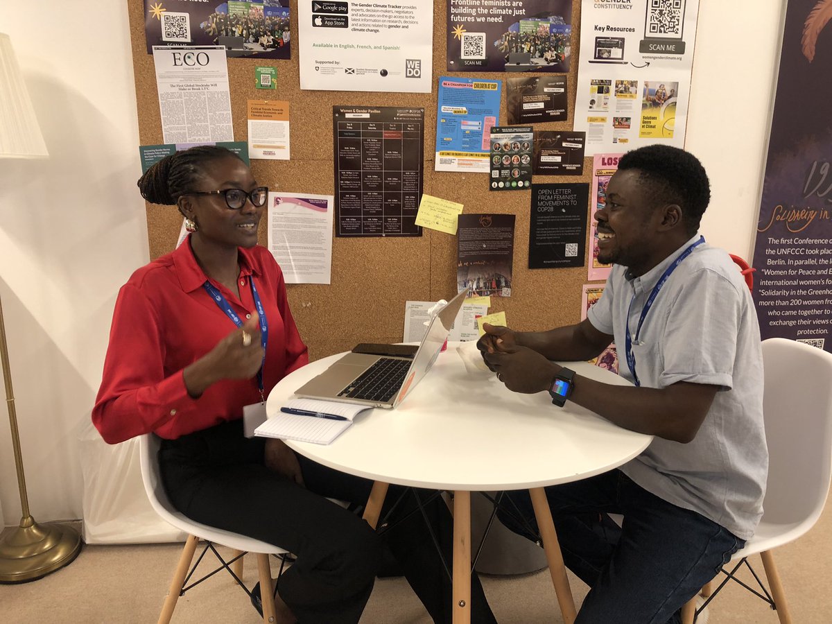 I caught up with my sister <a href="/zainabzy_/">Zainab Yunusa</a> at <a href="/WGC_Climate/">Women & Gender Constituency</a> pavilion at <a href="/COP28_UAE/">COP28 UAE</a>. <a href="/zainabzy_/">Zainab Yunusa</a> is one of the finest young Nigerian environmentalists.