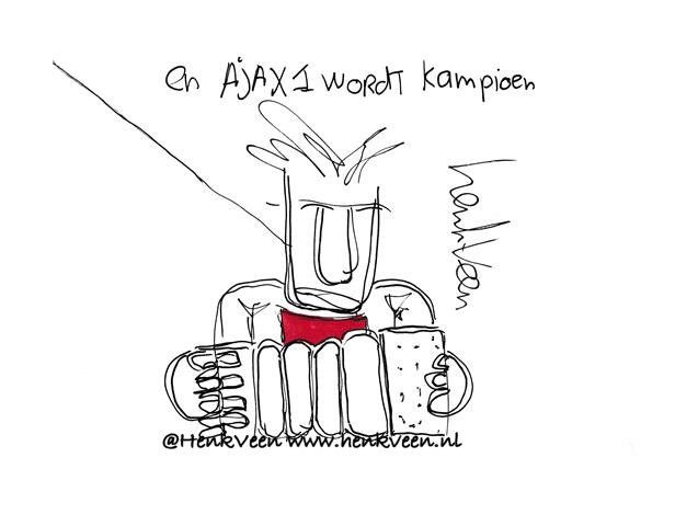 AjaxFanzoneNL's tweet photo. Voorspel de juiste eindstand van #AJAspa en WIN deze originele tekening van @henkveen! Mention ons beide en RETWEET! #AJAX https://t.co/G5XyhRbvi4