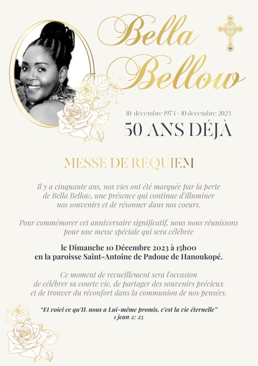 infos_butodra's tweet photo. Messe de requiem des 50 ans de décès de la Diva Togolaise BELLA BELLOW https://t.co/aB4JOcW5E1 https://t.co/pFvmoArOPr