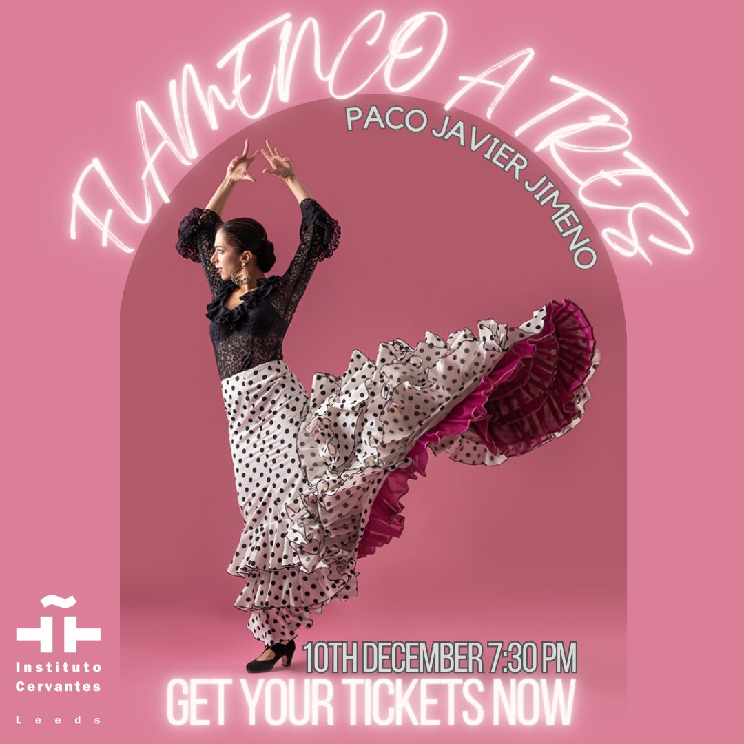 IC_Leeds's tweet photo. 📆Sunday 10th December
⏲️Doors open 19:30
📌Seven Arts Leeds (LS7 3PD)
▶️https://t.co/BabVnF2zTf
*Reduced admission for IC Leeds students, proof of enrolment is needed.
#flamenco #InstitutoCervantesLeeds #FlamencodeLeeds #Spanish #Spanishmusic #Singing #Guitar #Dancing https://t.co/n5DeOSidBu