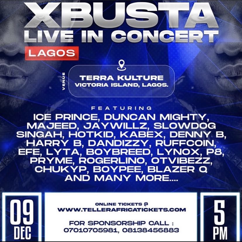 mrUmanu_Elijah's tweet photo. What are you doing tonight?
@x_busta concert is happening tonight along side your favorite artist.
Time - 7pm at Terra Kulture.
Full media direction by @krystalfilmpro
For ticket and enquirers
Call - +234ย 701ย 070ย 5981
Be there!!!.
#Xbusta https://t.co/4DcaLY4nhz