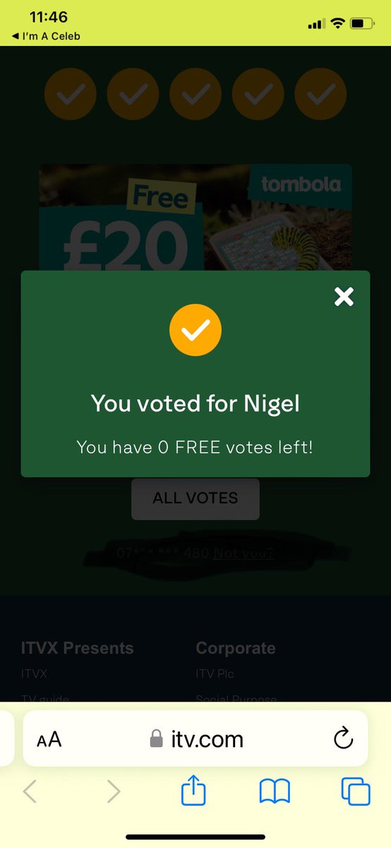 annoying_cowbag's tweet photo. Five free votes for Nigel. #VoteForNigel #ImACeleb https://t.co/gjKkfsNBcp