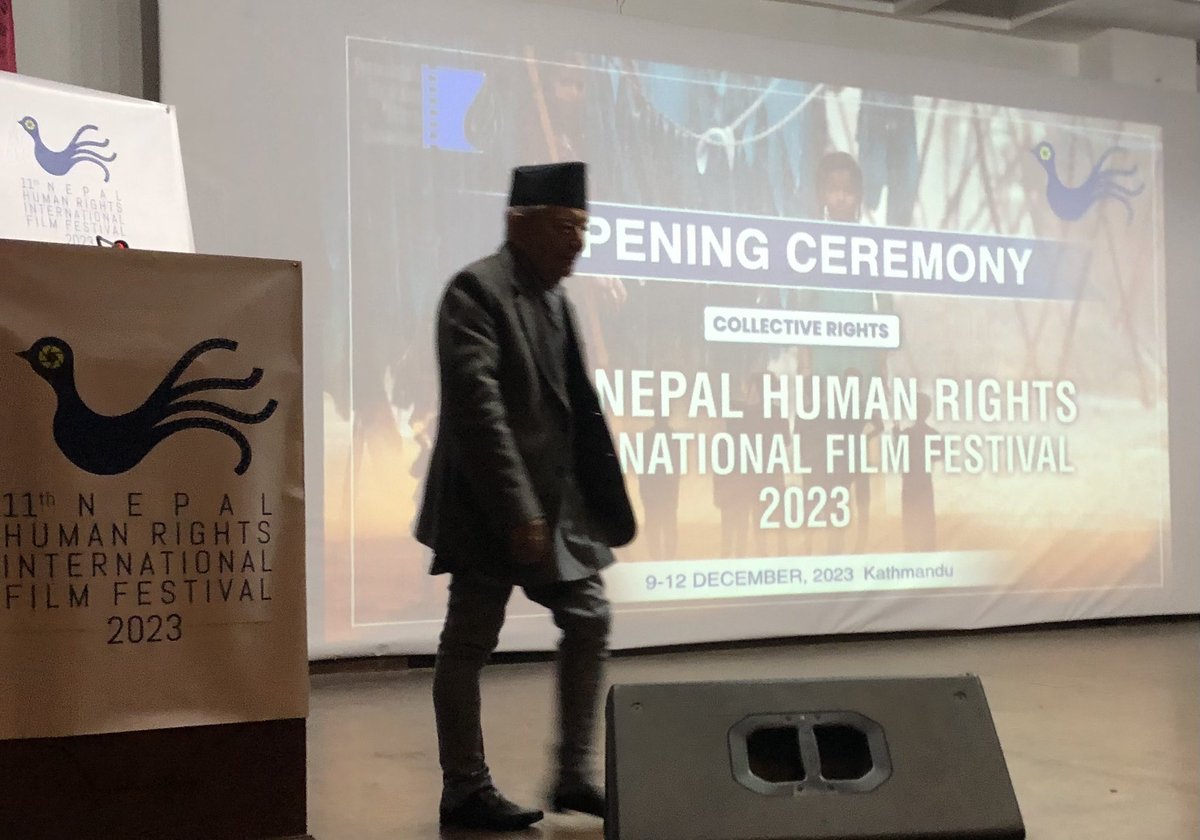 drbishnuhnepal's tweet photo. Earlier 4-days were tight attending marriage ceremonies.OtO 75th #HRDay/1948, attended 11th #NepalHumanRightsInternationalFilmFestival inaugural ceremony@#NTB Hall and also saw #Nepal's imp film #AgeOfLearning devoted #BishnuMayaGurung!
-@#UNSG #UNWTO @unicef_nepal #UNOHR #SAARC https://t.co/yD5du7GdGF