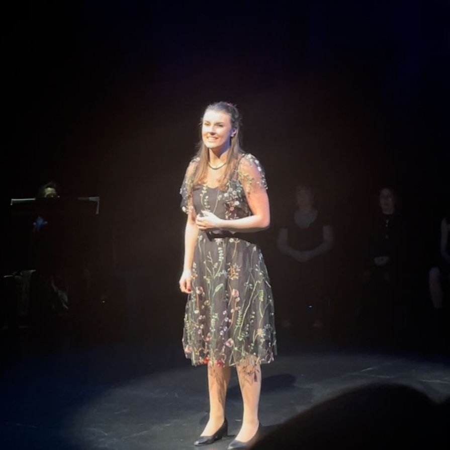 Thrilled to share a snap from my showcase performance for my BFA in Musical Theatre! Grateful for the incredible journey, amazing mentors, and the art of storytelling through song. Here's to the next stage! 🎶✨ #MusicalTheatre #BFA #ShowcaseSuccess'