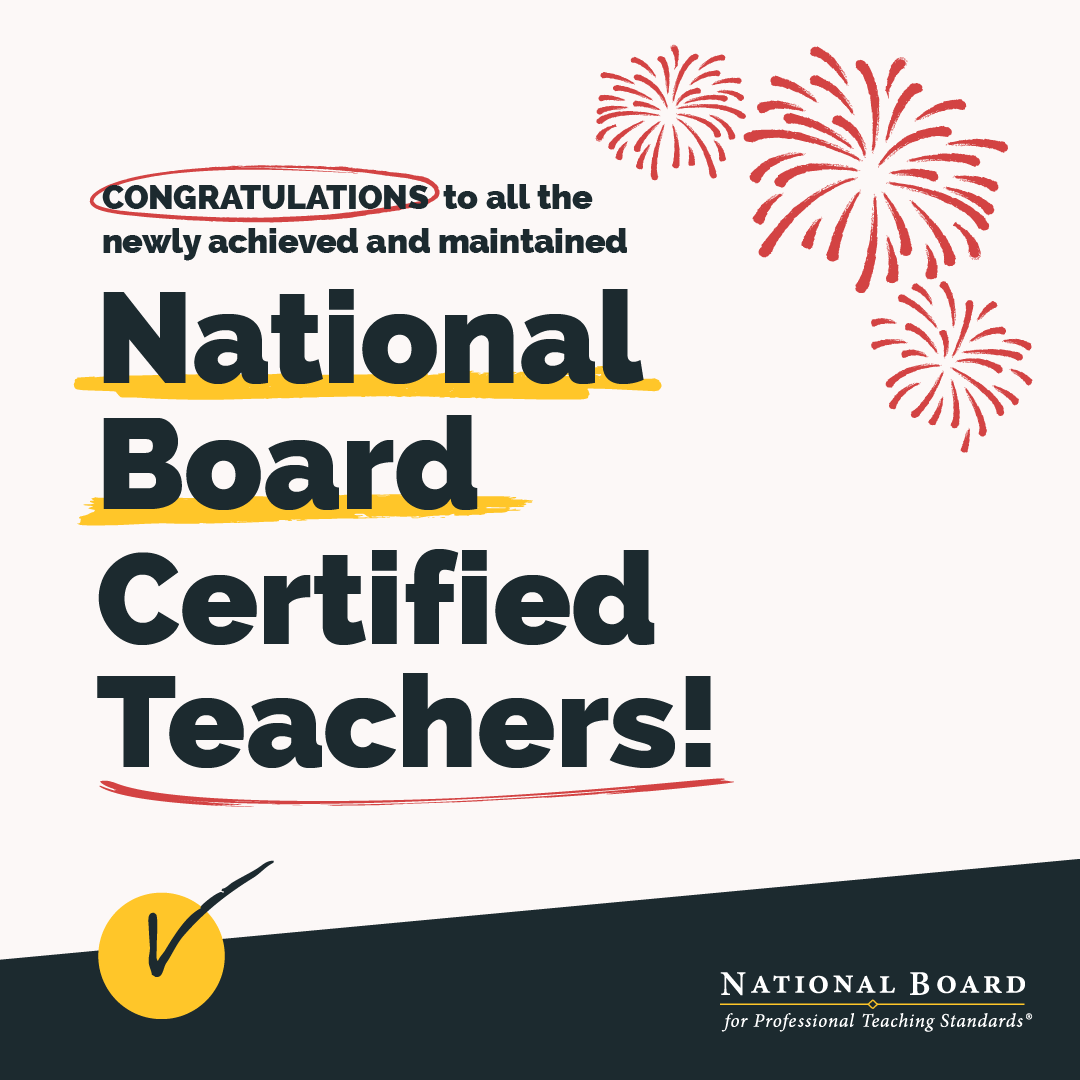 National Board (@nbpts) on Twitter photo It’s Score Release Day! Congratulations to all of the new National Board Certified Teachers, newly Maintained NBCTs & those still on their journey. Your dedication to accomplished teaching is inspiring! Be sure to tag us <a href="/nbpts/">National Board</a> in all your celebratory posts!
#NBCTstrong It’s Score Release Day! Congratulations to all of the new National Board Certified Teachers, newly Maintained NBCTs & those still on their journey. Your dedication to accomplished teaching is inspiring! Be sure to tag us <a href="/nbpts/">National Board</a> in all your celebratory posts!
#NBCTstrong