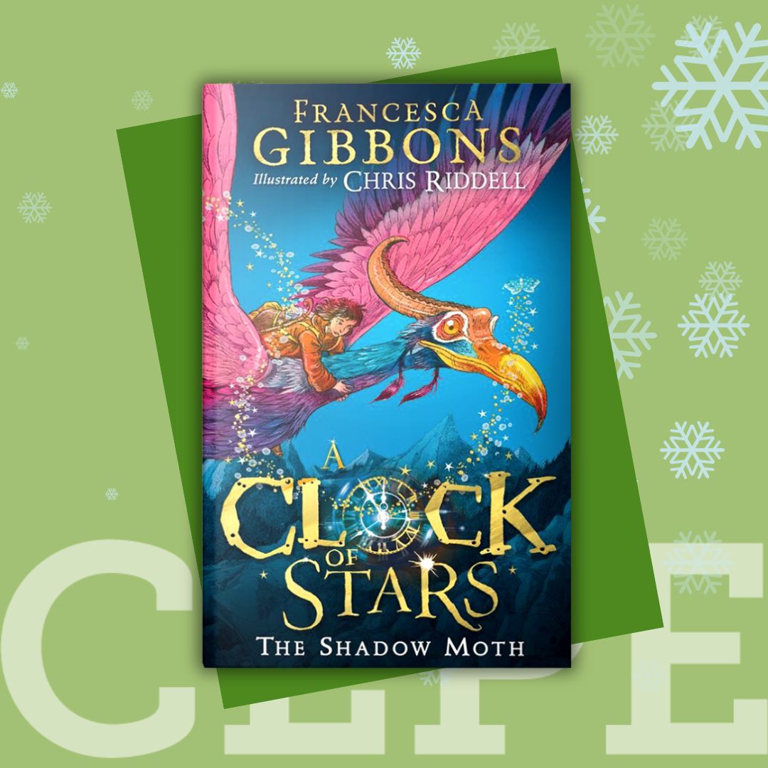 🎄Day 9 of our #CLPEAdvent! 🎄 Reply with a 🎁 to enter to win a copy of A Clock of Stars: The Shadow Moth by @fran_gibbons and illustrated by @ChrisRiddell50 (@harpercollinsch) Good luck! T&C's: ow.ly/vz0250Qeixn