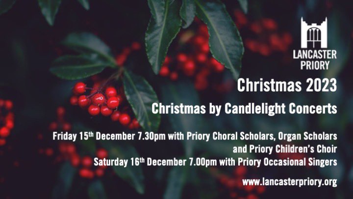 Priory Music (@priorymusic) on Twitter photo Tickets available in advance for these traditional choral Christmas concerts trybooking.com/uk/CWJX
Join our massed community of Priory choirs for popular festive carols by candlelight.
<a href="/LancsArtsCity/">Lancaster Arts City</a> <a href="/lancasterarts/">Lancaster Arts</a> <a href="/VisitLancashire/">visitLancashire.com</a> <a href="/Lancaster_BID/">Lancaster BID</a> Tickets available in advance for these traditional choral Christmas concerts trybooking.com/uk/CWJX
Join our massed community of Priory choirs for popular festive carols by candlelight.
<a href="/LancsArtsCity/">Lancaster Arts City</a> <a href="/lancasterarts/">Lancaster Arts</a> <a href="/VisitLancashire/">visitLancashire.com</a> <a href="/Lancaster_BID/">Lancaster BID</a>