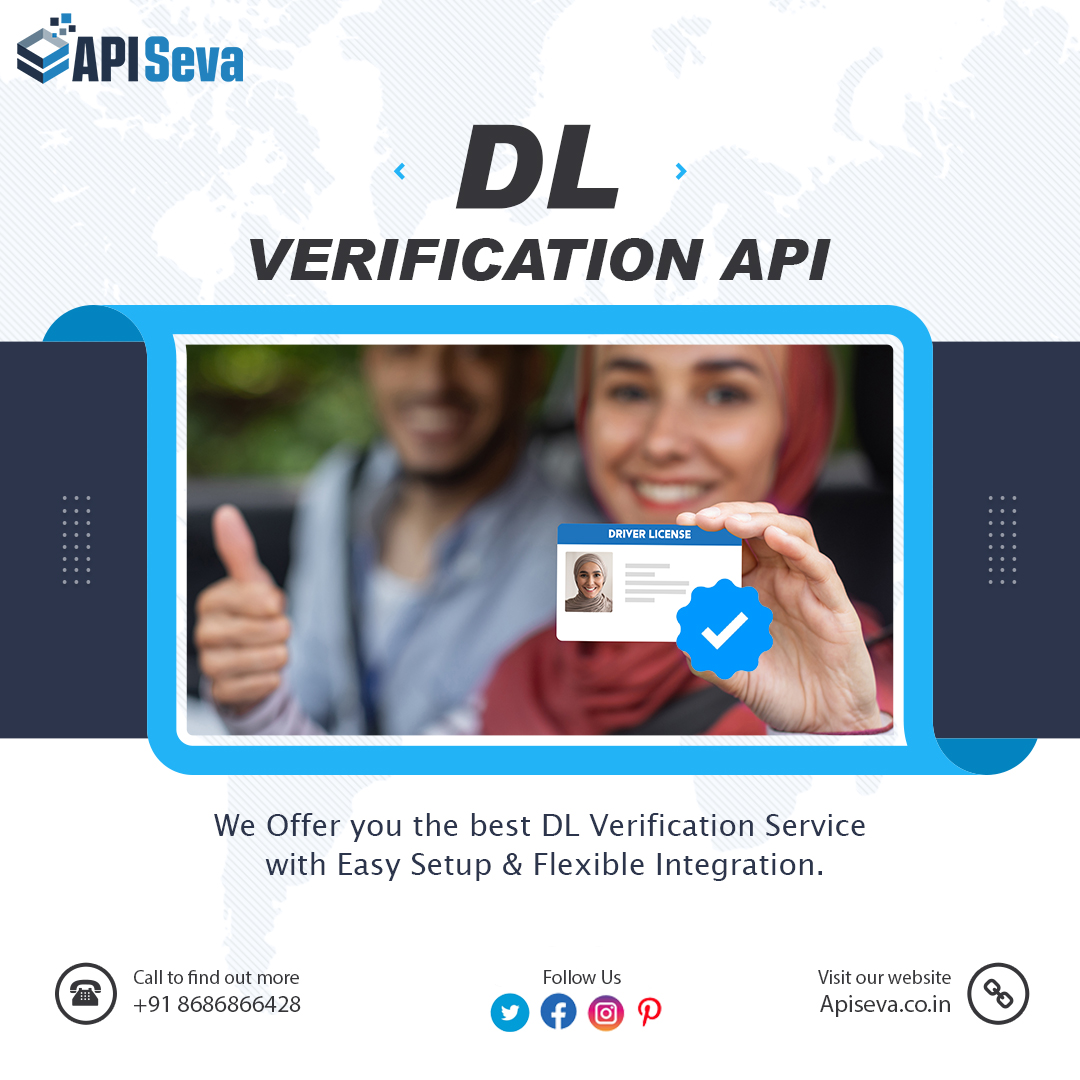 ApiSeva's tweet image. Don't miss the chance to boost your customer base by adding DL Verification service into your portal From API SEVA.
Free Demo Call - 8686866428
Visit Here:- apiseva.co.in/driving-licens…
#verificationapi #dlverificationapi #dlverification #verificationservices