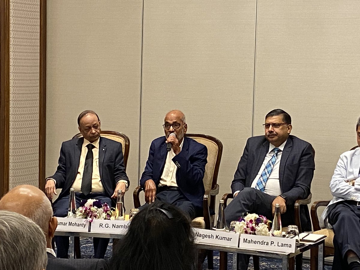 forum_blue's tweet photo. Founding Team of @RIS_NewDelhi sharing their experiences and paving the way for the younger generation of RIS 
Thank you sirs Prof @nageshkum Prof #KCReddy Prof #MahendraPLama Prof #RGNambiar @SKMohanty2018 #RISat40 #celebrating40years @Sachin_Chat https://t.co/c4PSF4tvap