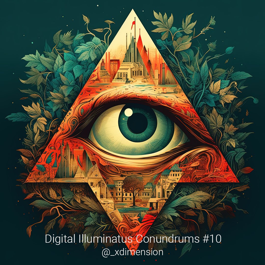 _XDimension's tweet photo. Dare to delve into the conundrum, to decipher the cryptic musings, and let the Digital Illuminatus Conundrums illuminate the shadows of your understanding. #NFT #XRP #Notforsale #Ripple #Riddle #digitalart #589RabbitHole #DigitalArt #DigitalArtist #RiddleMeThis https://t.co/F9Qok3tYBO