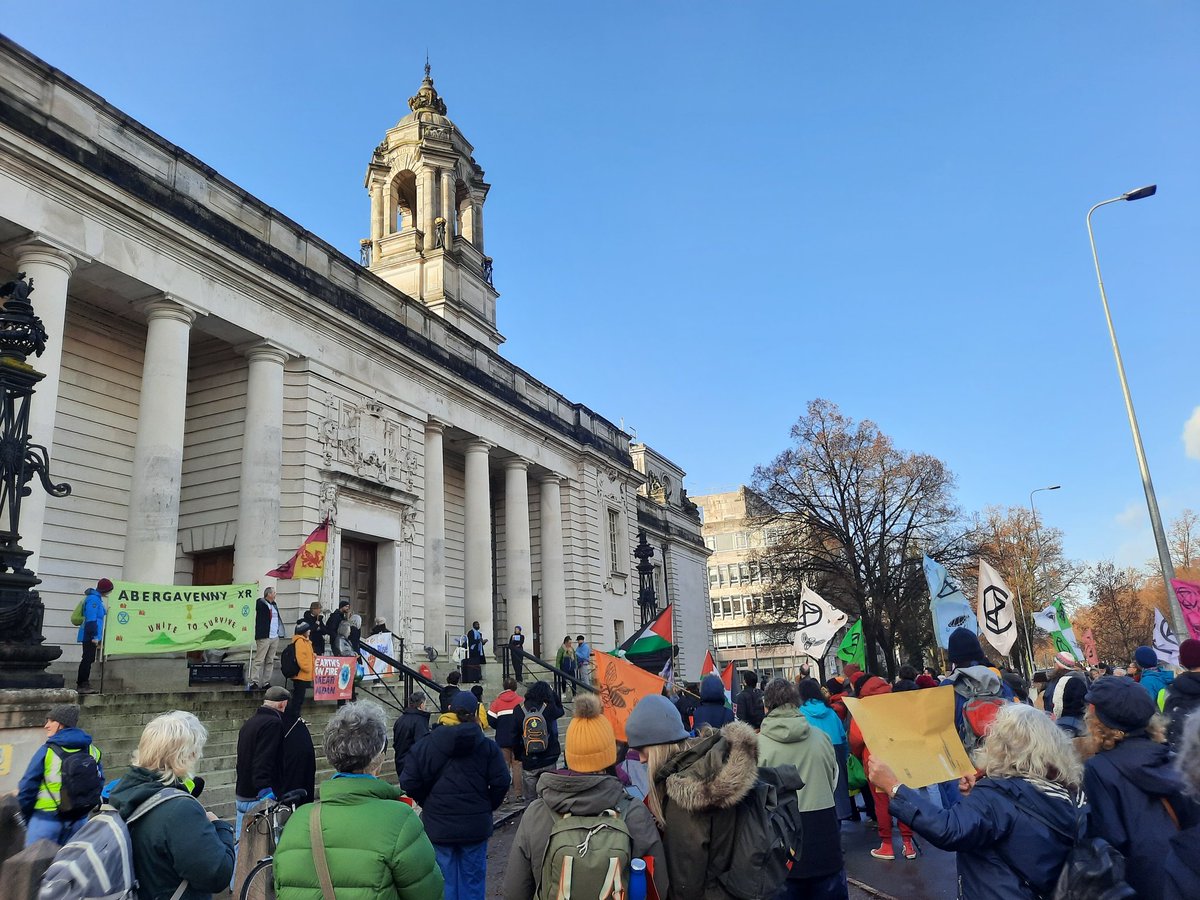 🌎💪Today is the Global Day of Action for Climate Justice. We're here in #Cardiff to call on leaders to take urgent action! We need to act now ⏰️
#NowWeRise #COP28   #climatejustice