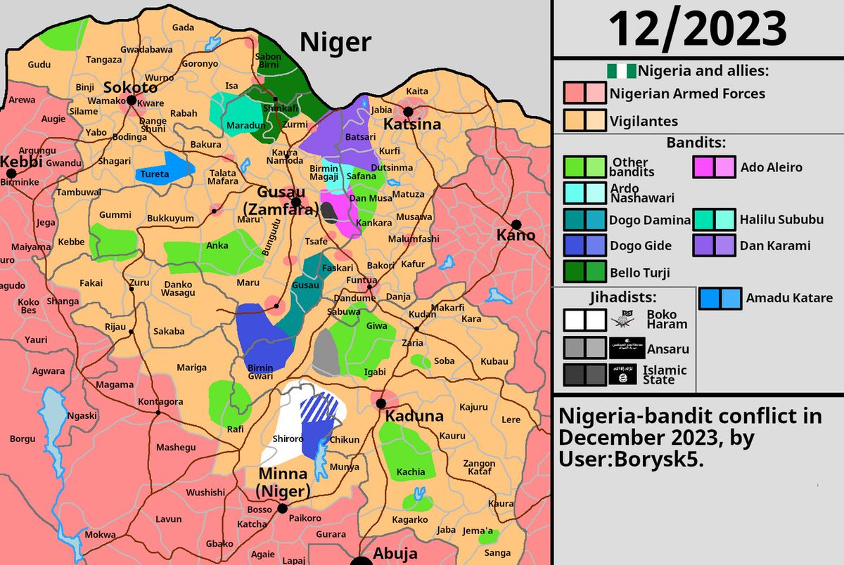 New video from me! Nigeria-bandit conflict: 2011 – 2023: youtube.com/watch?v=KA8TAj… Mention to Twitter accounts where I found useful info for the video: @Edrees4P, @secmxx, @mobilisingniger, @TomaszRolbiecki #Nigeria