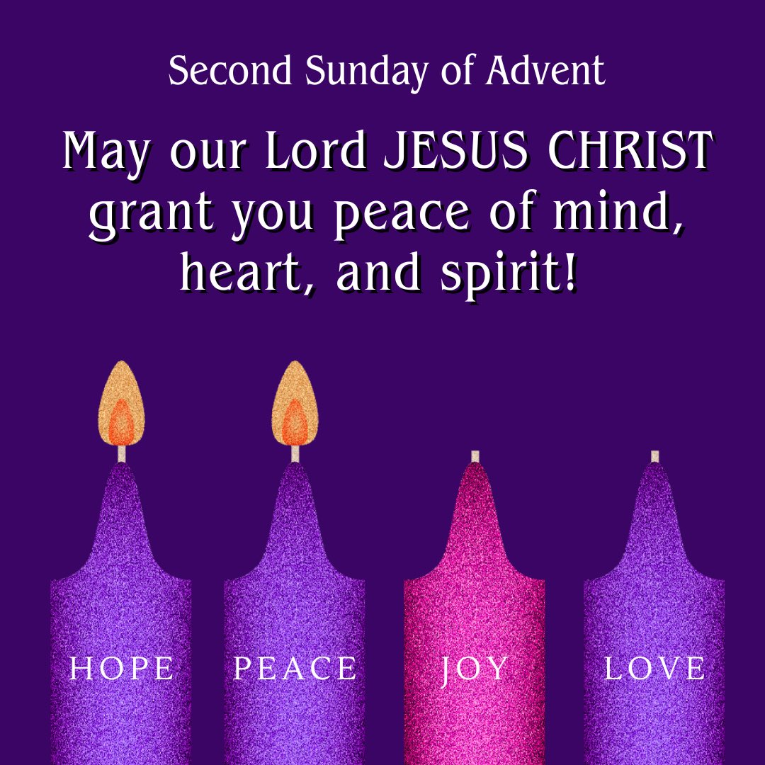 katolikongpinoy's tweet image. SECOND SUNDAY OF ADVENT: May our Lord JESUS CHRIST grant you peace of mind, heart, and spirit! ❤️

#Advent2023 #Adbiyento #Adbiyento2023