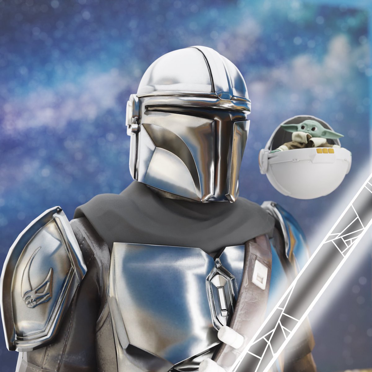 Gobsmacked with the quality exactly what I was looking for in my Mandojin inspired of course by the Mandolorian my custom 1 of 1 from the <a href="/Raijinsnft/">BlueRaijins NFT</a>  team and beautifully delivered by <a href="/AFKWEB3/">AFK Studio Web3</a>  check out this #polygonsnfts powerhouse team don’t have a@Raijinsnft get one!!