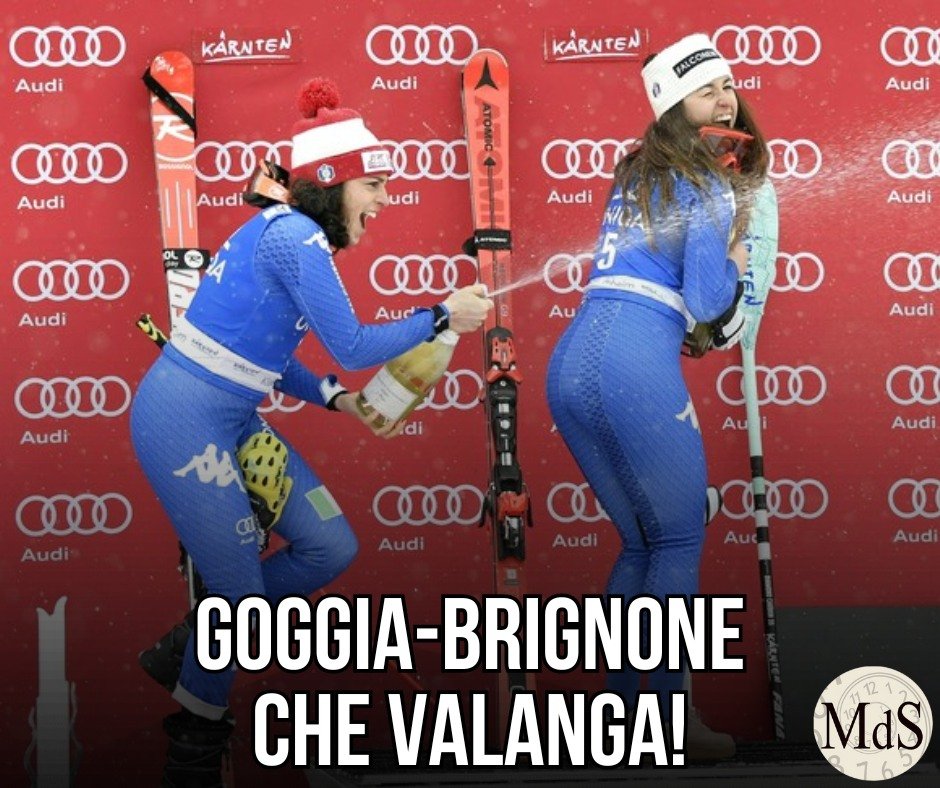 Ancora #SofiaGoggia e #FedericaBrignone, protagoniste assolute dello sci mondiale. Nella discesa di #SaintMoritz regalano una doppietta sul podio, frenata solo dall'inarrivabile talento di #MikaelaShiffrin che ha saputo resistere all'attacco delle due azzurre, andando a vincere.