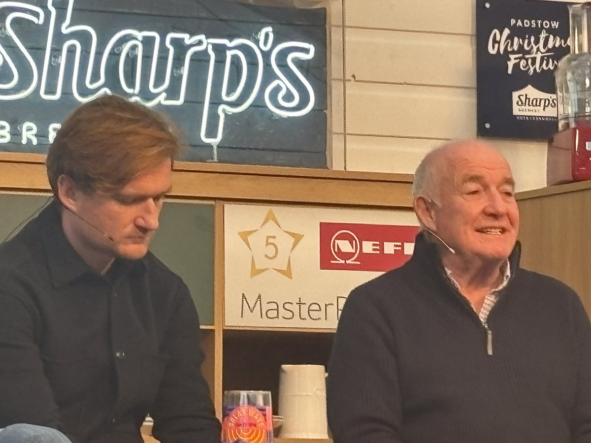 Sitting in <a href="/SharpsBrewery/">Sharp's Brewery</a> Chef’s Theatre for impassioned discussion about future of hospitality industry with <a href="/RickSteinRest/">Rick Stein Restaurants</a>, <a href="/CharlieStein1/">Charlie Stein</a> and others. Great forum. <a href="/PadstowXmas/">Padstow Christmas Festival 🎄</a>