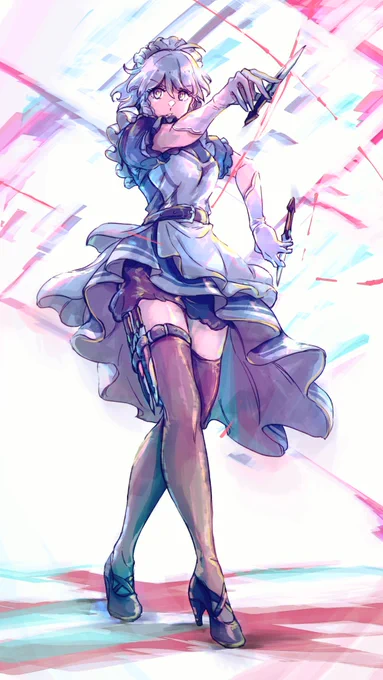 たまにこういう十六夜咲夜を描いておかないといけない機運が高まったので、幻想エクリプスの十六夜咲夜を描きました ダンサブルな衣装アレンジが良いですねとても良い #東方幻想絵クリプス 