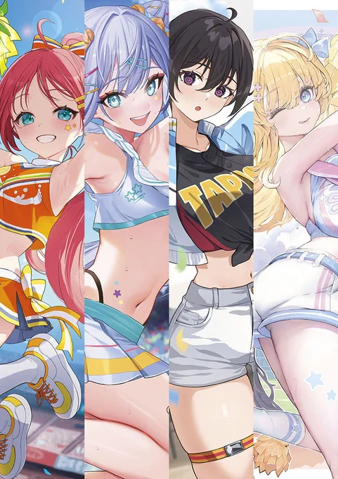 【冊子版告知】 チアガールイラスト企画「Cheerful Girls」の冊子版が完成しました。 表紙はミチハス()様です!  〇メロンブックス様   〇とらのあな様   年末からの販売となりますので、楽しみにお待ちください。 (グッズ販売も準備中です)